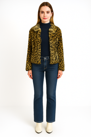 Wild Chic Faux Fur Leopard Jacket - revolutionfashionwear