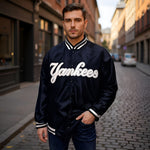 Men’s Yankees Varsity Jacket - Navy/White - revolutionfashionwear
