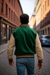Men’s Green Varsity Jacket - revolutionfashionwear