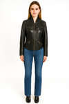 Revolution Ladies Fitted Leather Moto Jacket - revolutionfashionwear