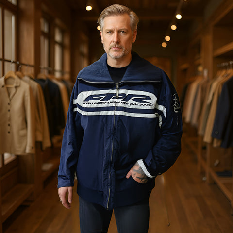 Tokyo Performance Racing Zip-Up Jacket - Navy - revolutionfashionwear