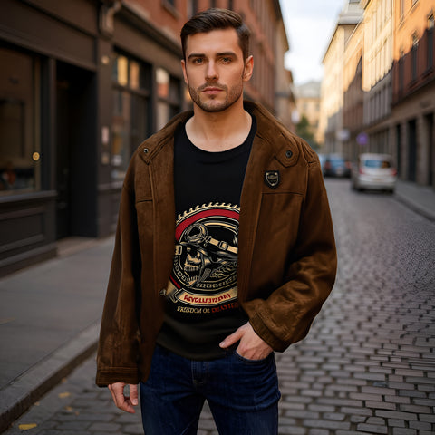 Men's Brown Rebel Utility Jacket - revolutionfashionwear