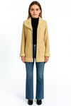 Revolution Ladies Cream Shearling-Trimmed Jacket - revolutionfashionwear