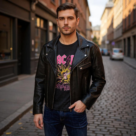 Lucky Freedom Custom Embroidered Black Jacket - revolutionfashionwear