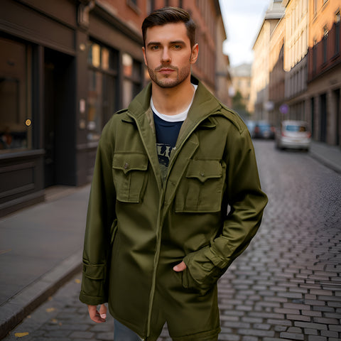 OS Olive Combat Jacket - revolutionfashionwear