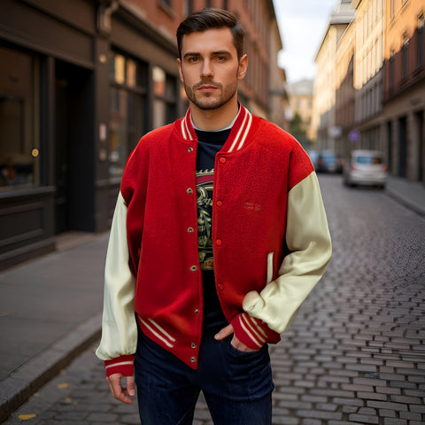 Hard Rock Cafe® “Save the Planet - Red Honolulu” Varsity Jacket - revolutionfashionwear