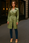 Olive Belted Trench Jacket – Timeless Elegance with a Contemporary Twist - revolutionfashionwear
