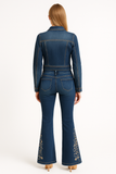 Revolution Ladies Embroidered Denim Set - revolutionfashionwear