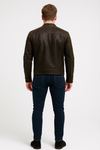 Vintage Brown Café Racer Leather Jacket – Washed Warrior Edition - revolutionfashionwear