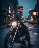 Classic Black Leather Biker Jacket - revolutionfashionwear