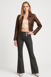 Revolution Ladies Chocolate Leather Jacket - revolutionfashionwear