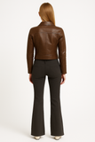 Revolution Ladies Chocolate Leather Jacket - revolutionfashionwear