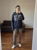 Hollister block logo zip hoodie in navy