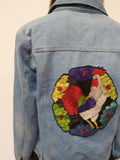 Ladies Rooster Embroidered Jacket - revolutionfashionwear