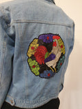 Ladies Rooster Embroidered Jacket - revolutionfashionwear