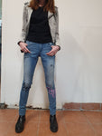 Ladies Hand Painted Punk Jean - revolutionfashionwear