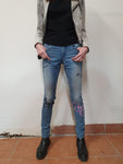 Ladies Hand Painted Punk Jean - revolutionfashionwear