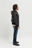 Mens Black Leather Jacket w/ Zip - revolutionfashionwear