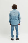 Mens 'RES' Label Denim Shirt - revolutionfashionwear