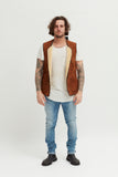 Mens Brown Suede Vest - revolutionfashionwear