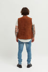 Mens Brown Suede Vest - revolutionfashionwear