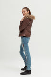 Ladies Superb Brown Leather Jacket - revolutionfashionwear