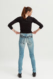 Ladies Hand Painted Ripped Jeans - revolutionfashionwear