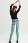 Ladies Hand Painted Ripped Jeans - revolutionfashionwear