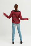 Ladies Red Cropped Knit - revolutionfashionwear