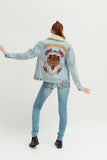 Ladies Disney Label Denim Jacket - revolutionfashionwear