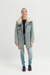 Ladies Washed Denim Coat - revolutionfashionwear