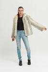 Ladies Faux Arctic Mink Jacket - revolutionfashionwear