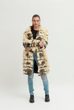 Ladies Vintage Rabbit Fur Long Coat - revolutionfashionwear