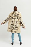 Ladies Vintage Rabbit Fur Long Coat - revolutionfashionwear