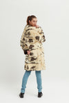 Ladies Vintage Rabbit Fur Long Coat - revolutionfashionwear